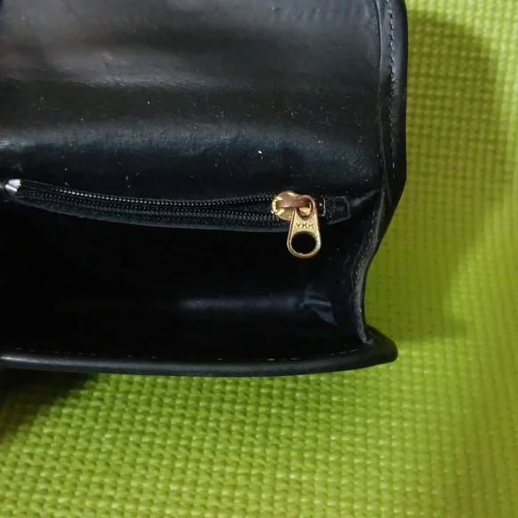 VINTAGE COACH BLACK LEATHER MULTI-FUNCTION KEY CASE PURSE COIN CARD WALLET Sleek - Picture 6 of 8